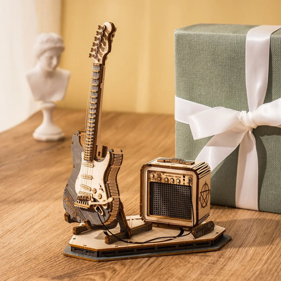 ROKR - PUZZLE 3D BOIS - ROKR | Guitare Électrique TG605K - TG605K - Golemites - Rokr