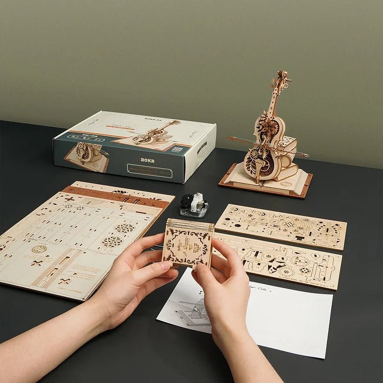 ROKR - PUZZLE 3D BOIS - ROKR | Violon Mécanique AMK63 - AMK63 - Golemites - Rokr