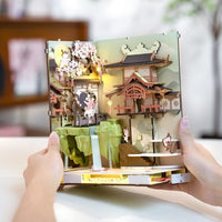 3D Puzzle Book Nook Inserts Book Nook Maquette D'assemblage en Bois avec  Lumière à Induction Bricolage en Bois Serre-Livres Ruelle Livre Coin (Color  : Palace Cat Diary) 
